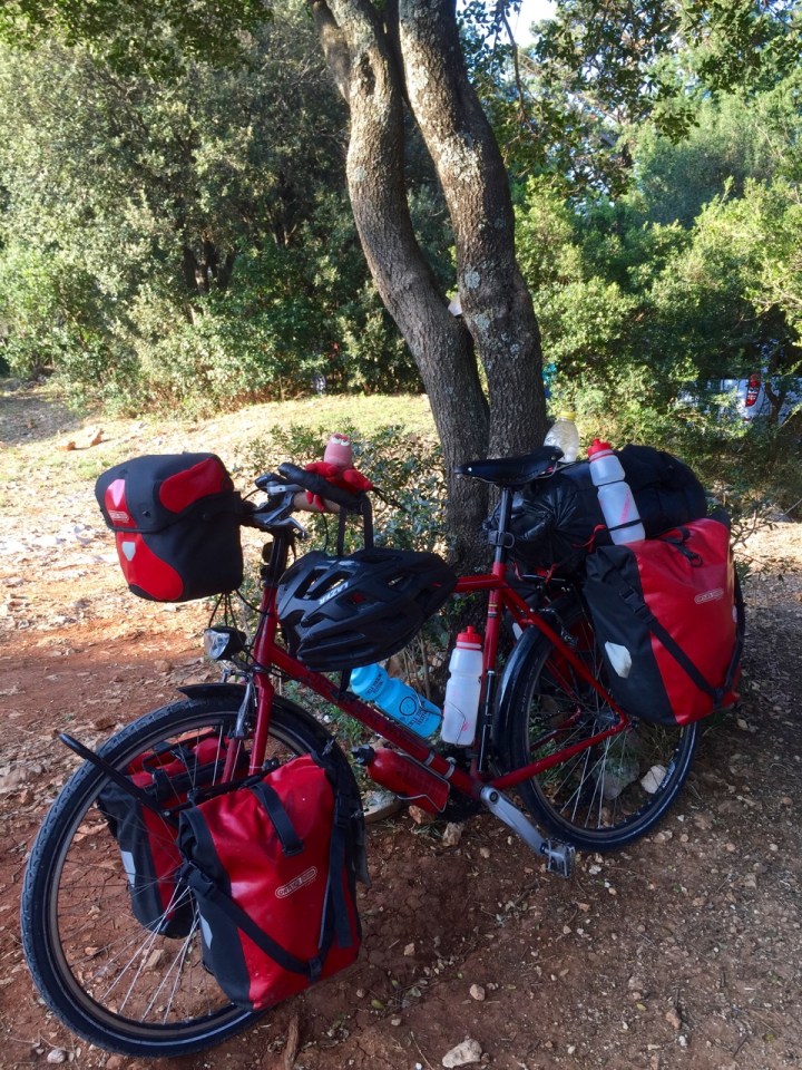 Ready for the off from Camping Solitudo, Dubrovnik