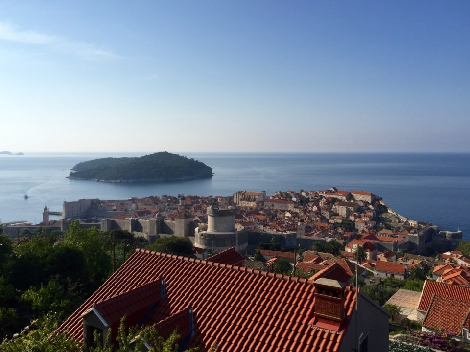 View over Dubrovnik as I climb up the road alongside