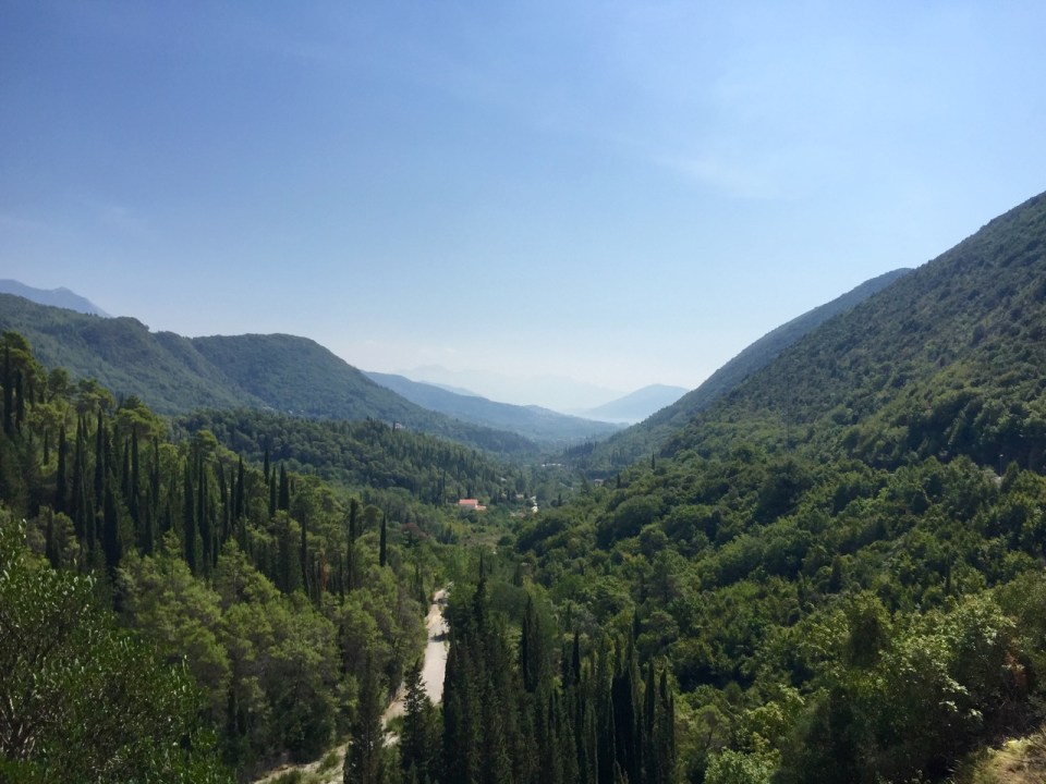 View down into Montenegro from border