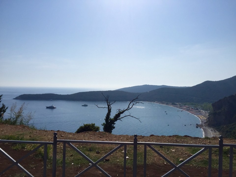 Top of climb going to Budva