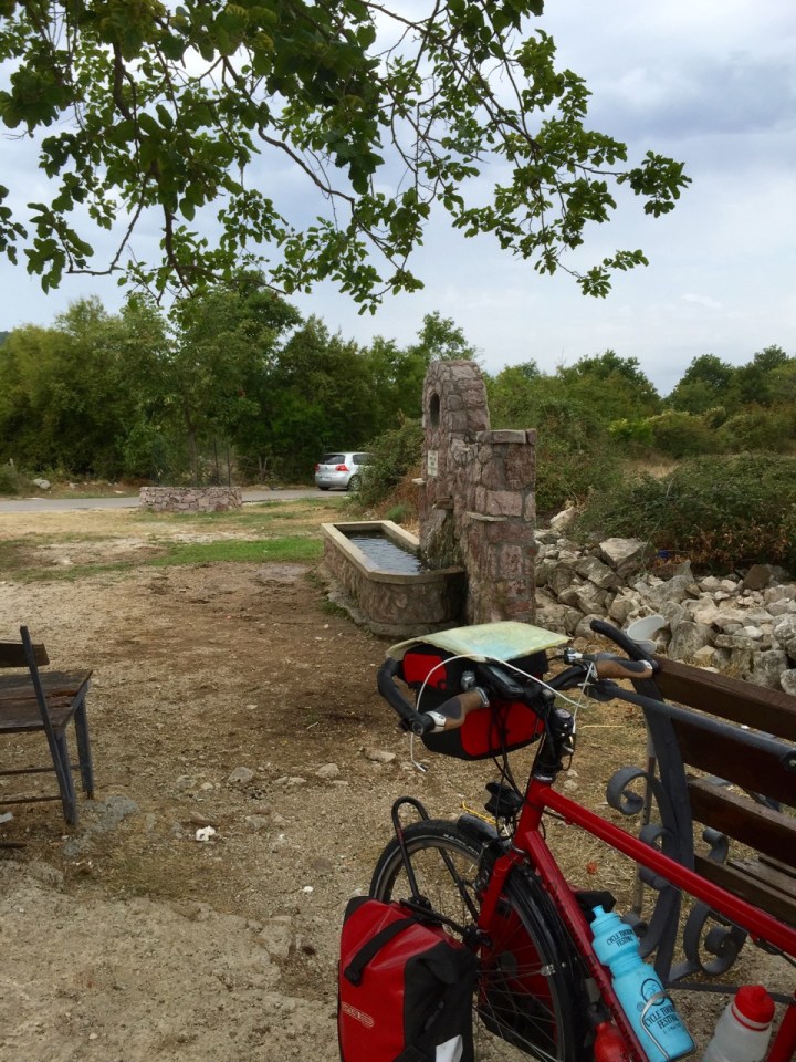 Top of pass, then downhill to Albania
