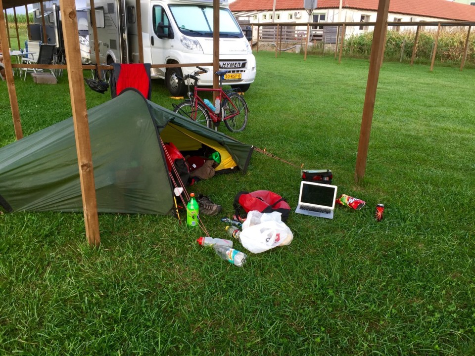 Set up at Camping Albania, in Barbullush