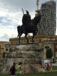 Tirana - imposing looking statue 2