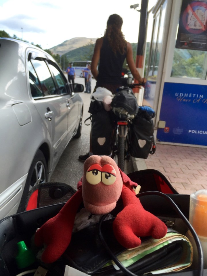 At the border into Greece, Lobster getting bored with waiting