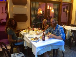 Dinner out in Florina with Tom, Clara and Jorn