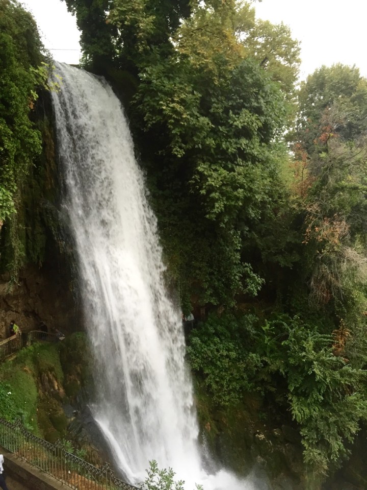 Waterfall - spray apparently very cooling on a hot day
