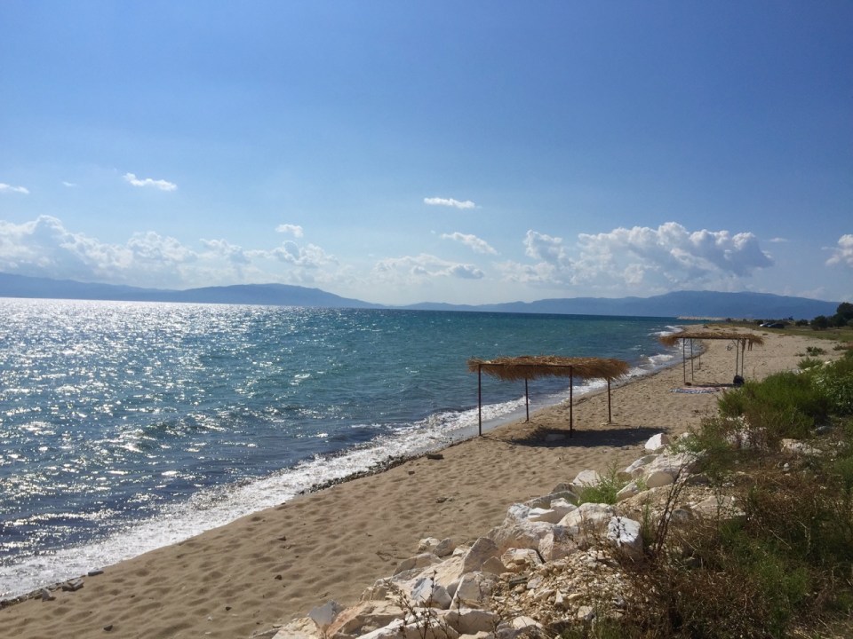 Beach on the road to Kavala