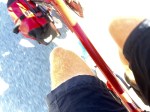An accidental pedalling leg shot that's quite cool