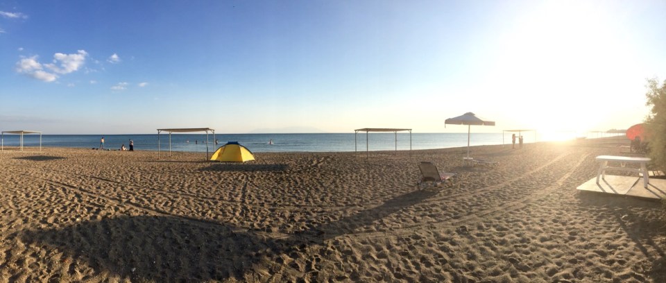 Beach at Municipal Camping, Alexandroupoli