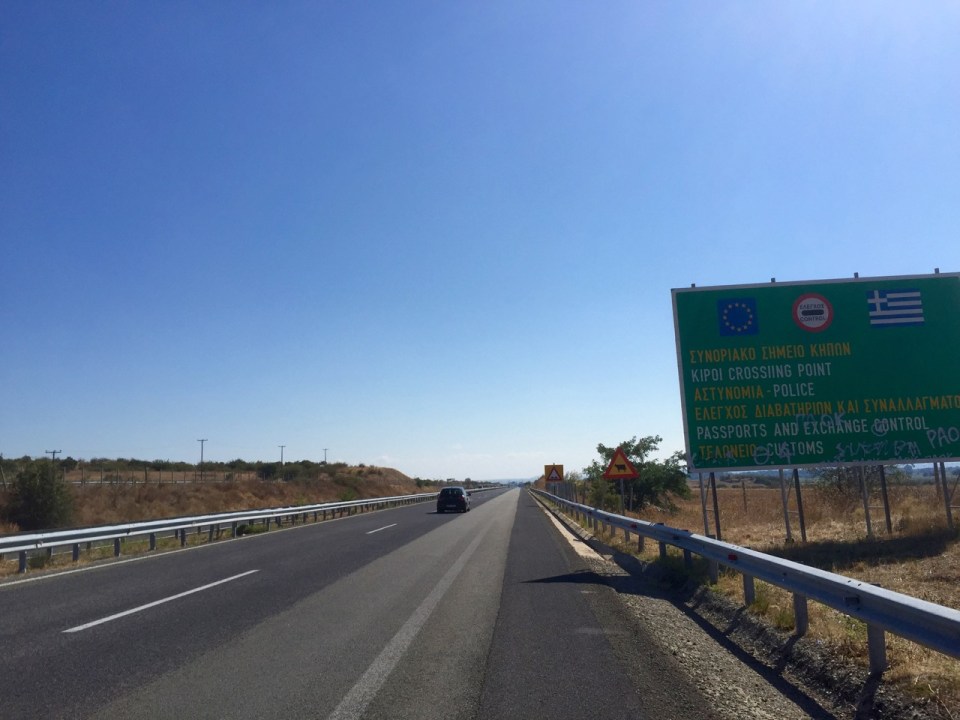 Border sign, Turkey not far away