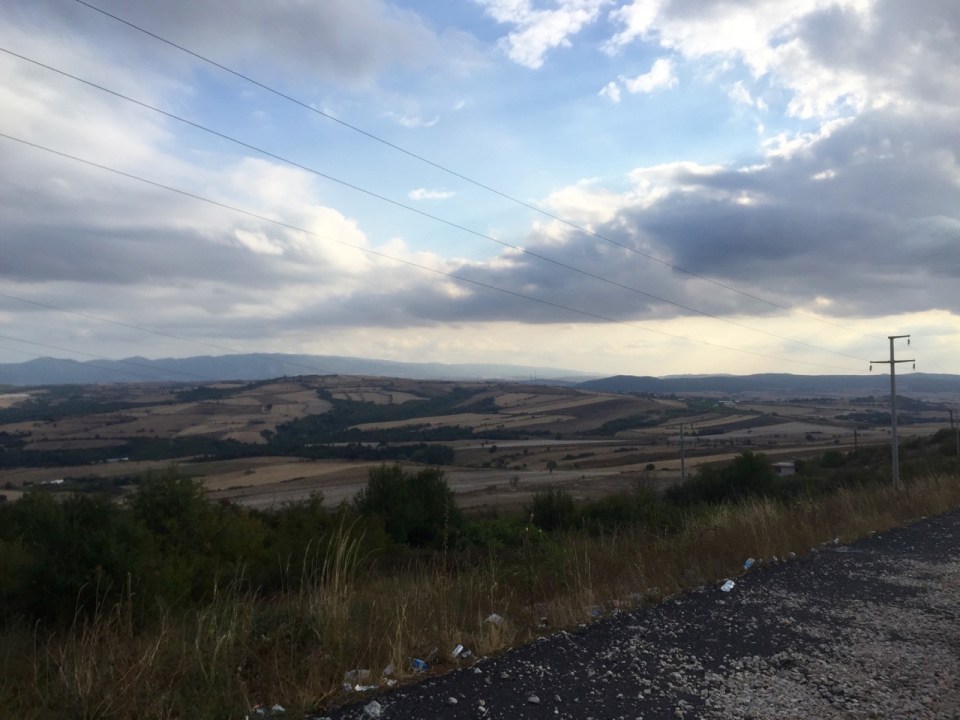 Through lots of farmland on way to Tekirdag