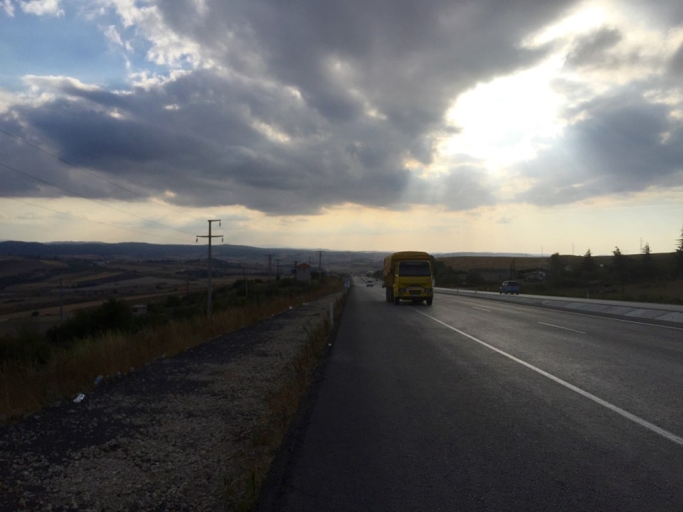 Long road with lots of hills and lorries, but this stretch was nice and smooth