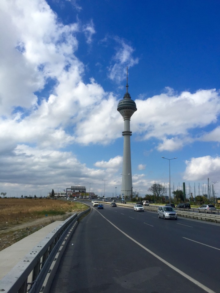 You can see tis tower for miles away, but it's not near Istanbul centre