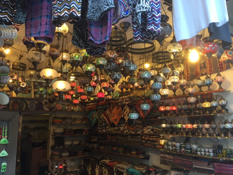 Lots of little shops and bazaars - nice light show