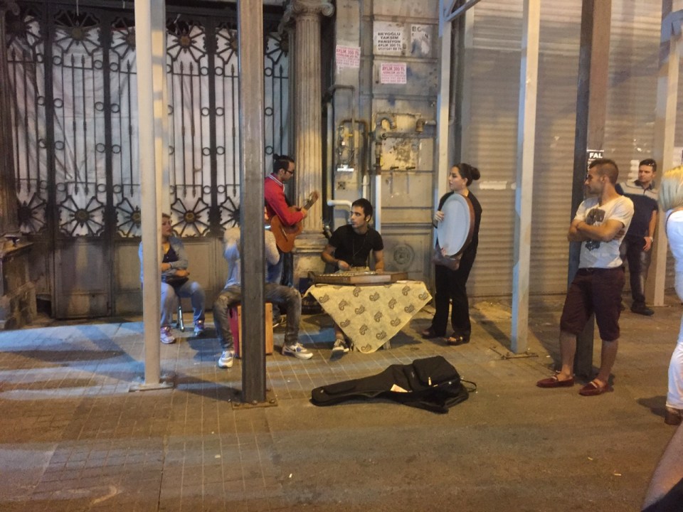 Lots of street bands to stop and listen to