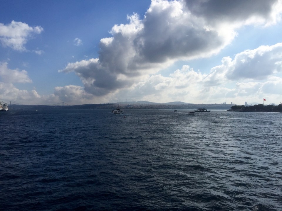 Crossing the river - that's Asia over the Bosporus