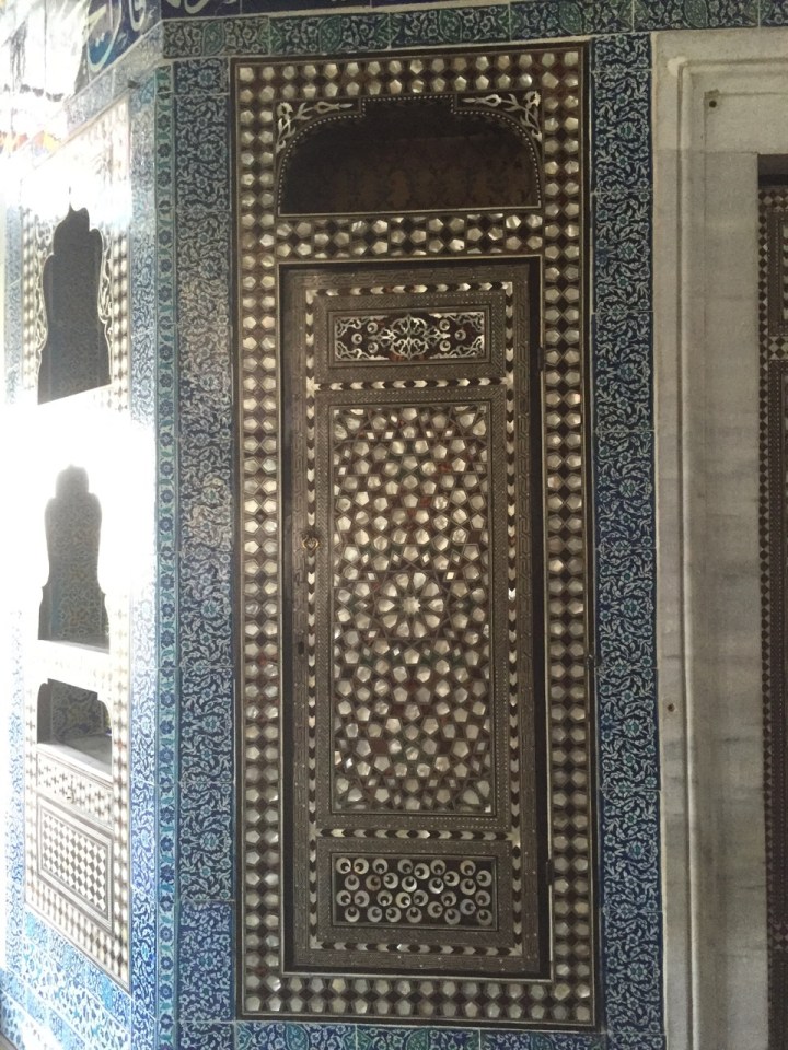 Lots of mother of pearl used in wall panels