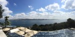 Panorama view from palace across Bosphorus to Asia