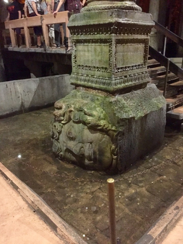 Sideways medusa head, Basilica Cistern