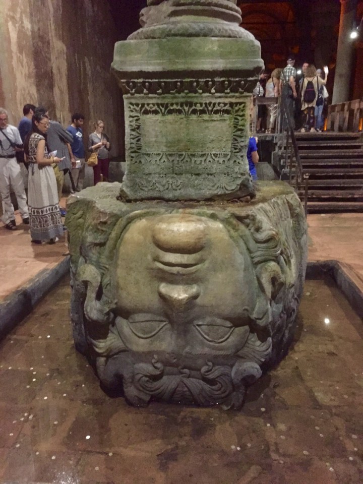 Upside-down medusa head 2, Basilica Cistern