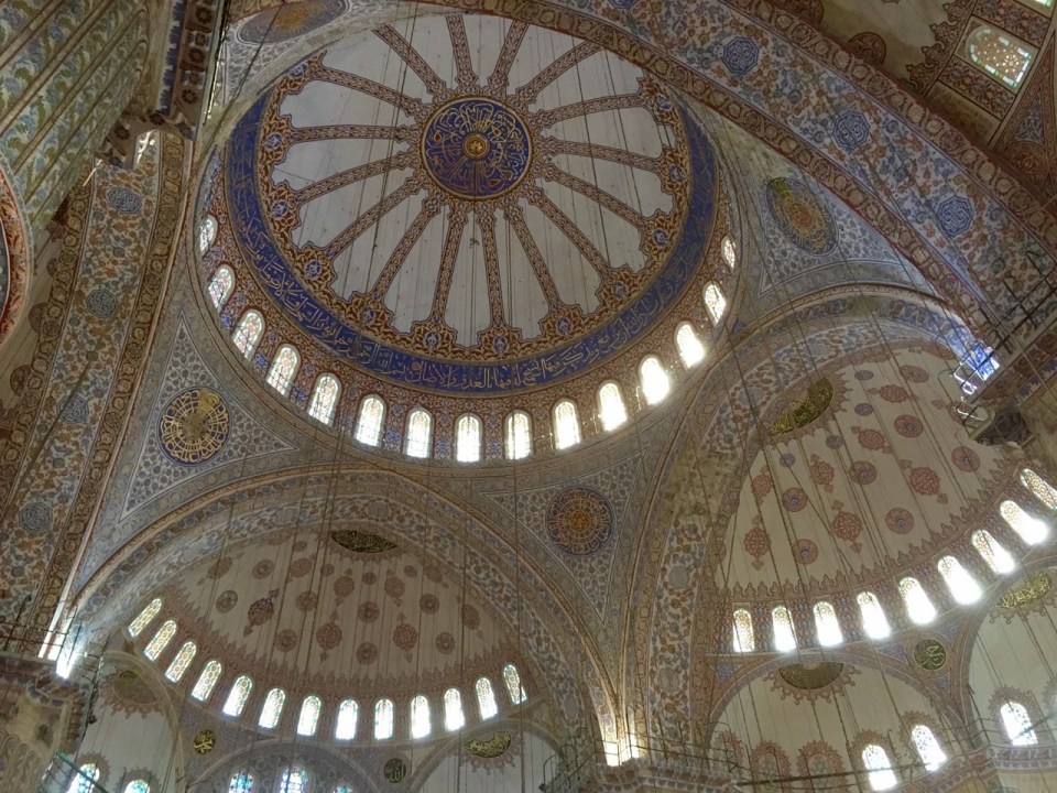 Domed ceiling of Blue Mosque