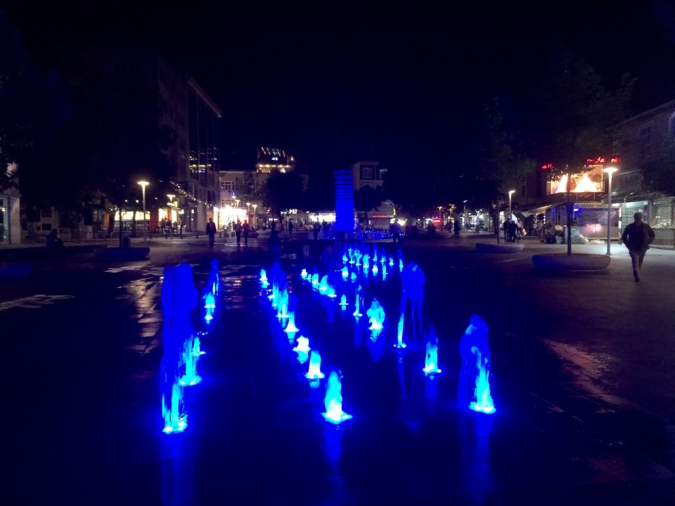 Lights and fountain in Luleburgaz centre 2