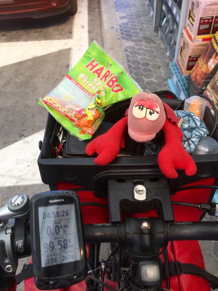 Making good progress - time for a Haribo break with Lobster