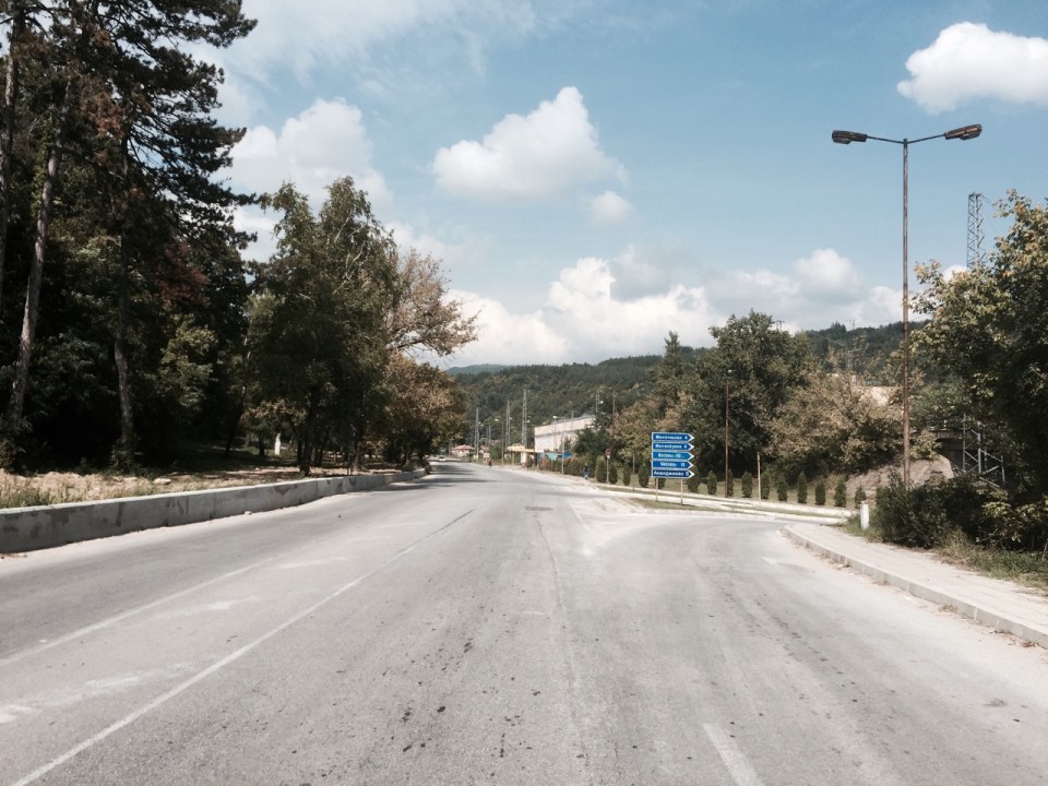 Road climbs into the hills