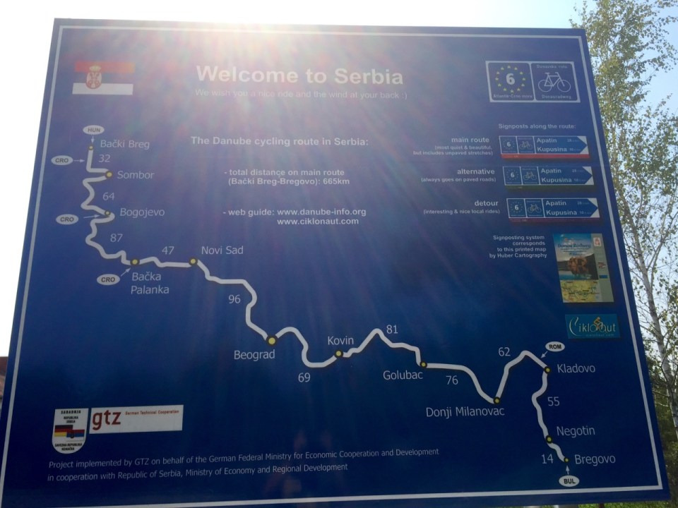 Eurovelo 6 route mapped in Serbia