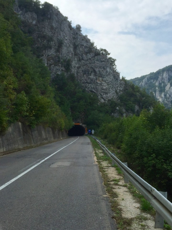 First of many short tunnels, that really confused my Garmin