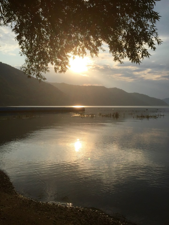 Sun getting lower over the Danube