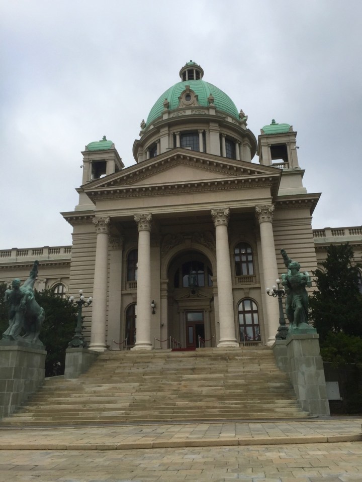 Arrival in Belgrade - not sure what;s going on with these horses