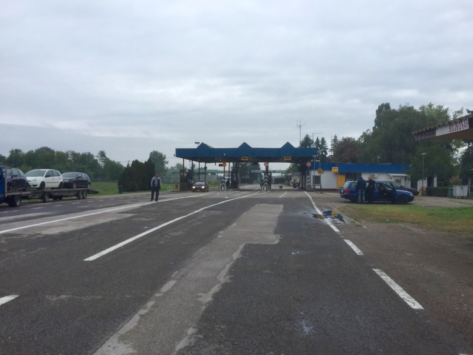 Arrival at the border with Hungary