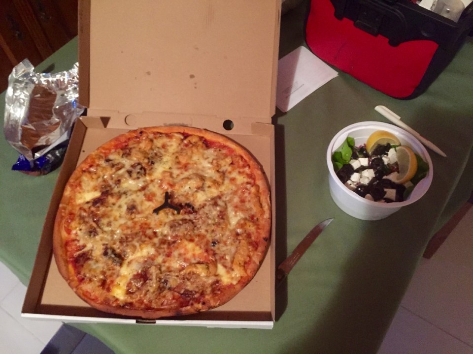 Pizza and salad dinner very good