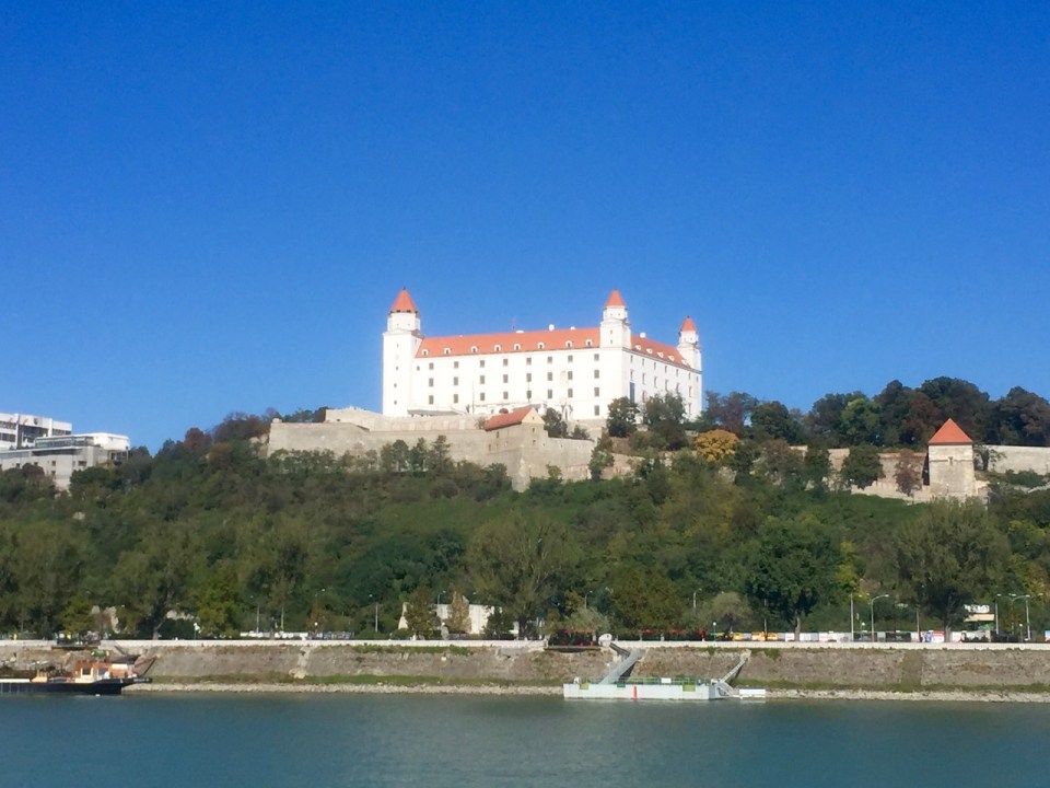 Bratislava Castle dominates the skyline
