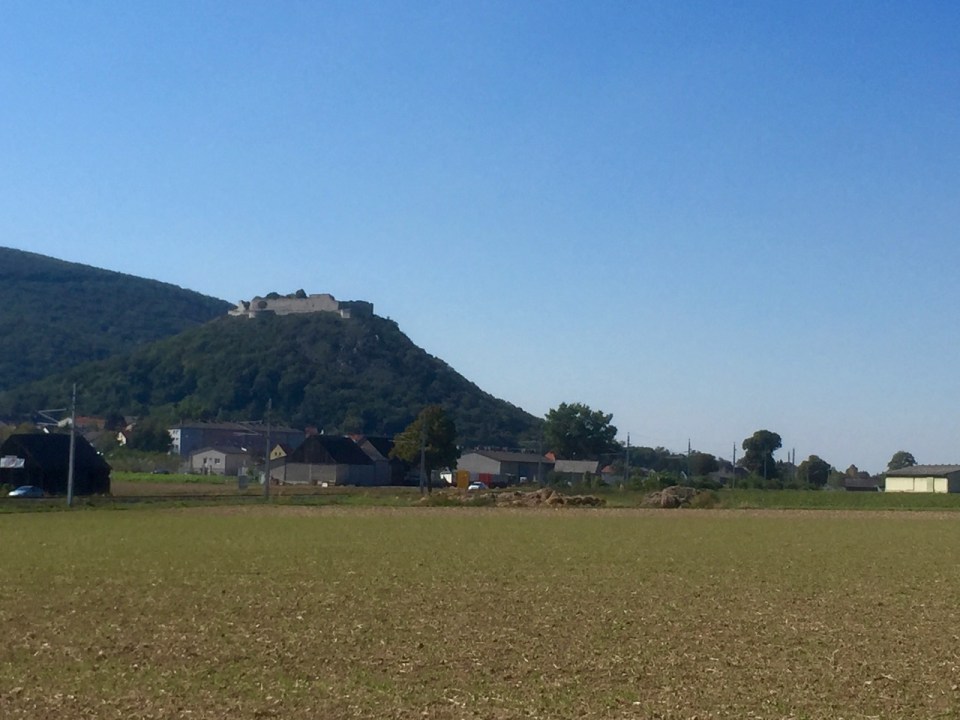 Castle on hilltop, Hainburg an der Donau - think this was where I crossed into Austria