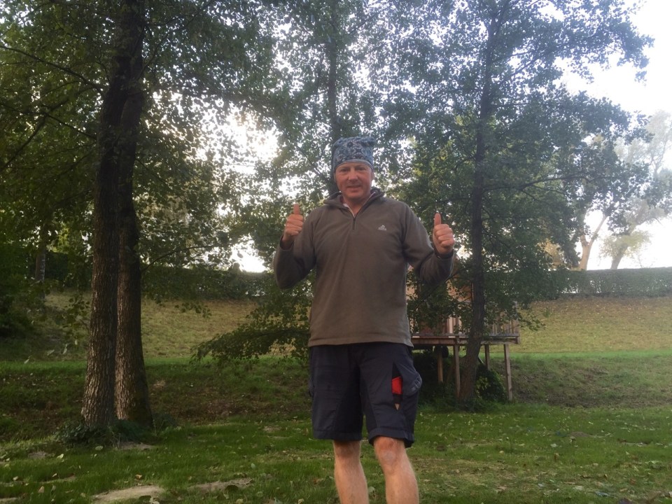 On we go, sporting big hole in shorts