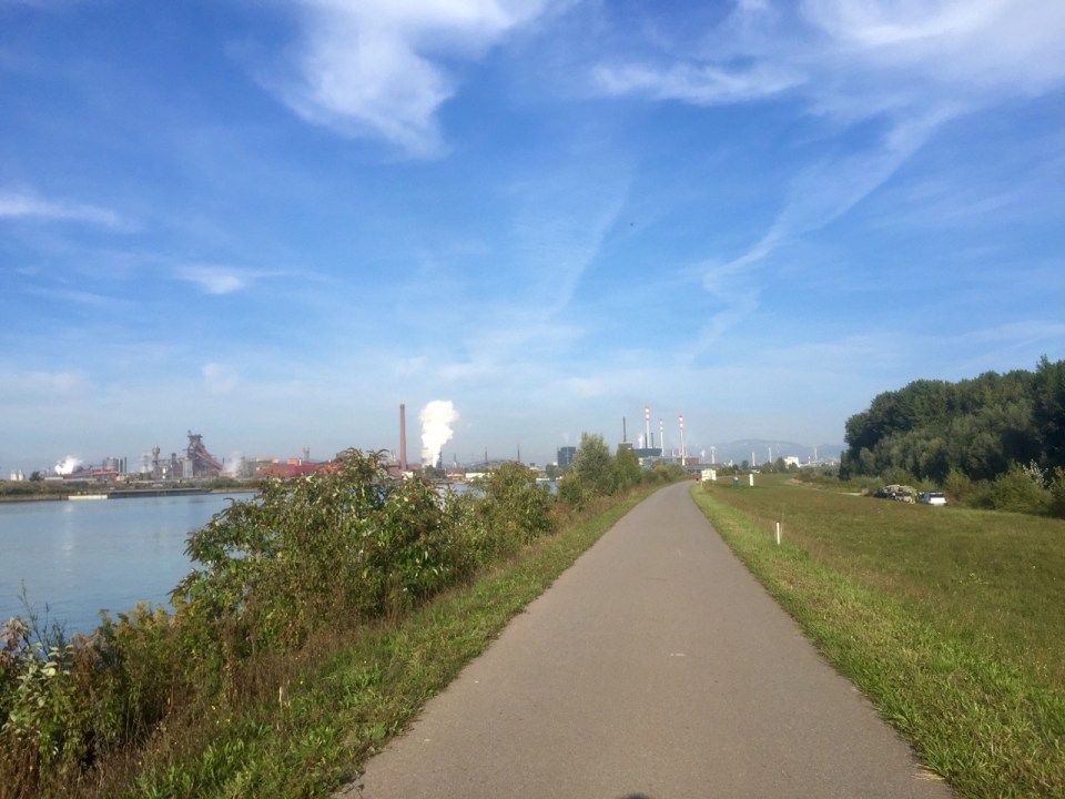 Linz in the distance; bit of industry