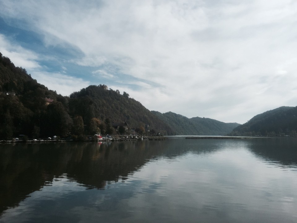 Made it back down to the river on the other side,; very hot and hurting