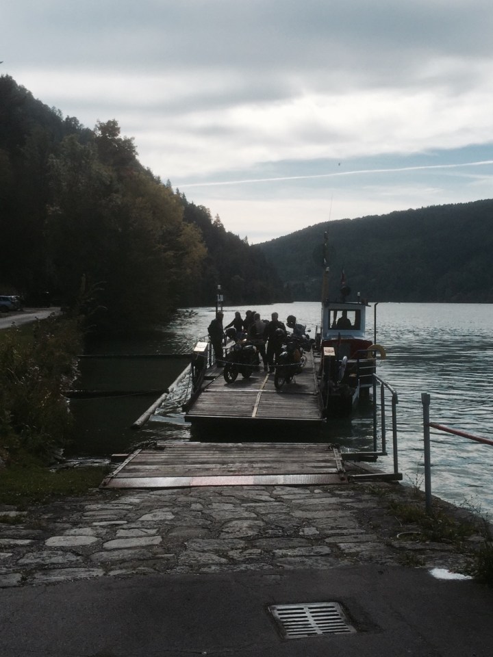 Taking the ferry at Kirchberg ob der Donau