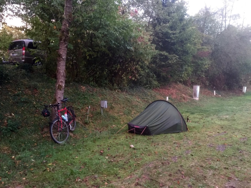 Damp morning at Dreiflusse camping