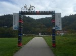 Beer crate gate and bike near Vilshofen