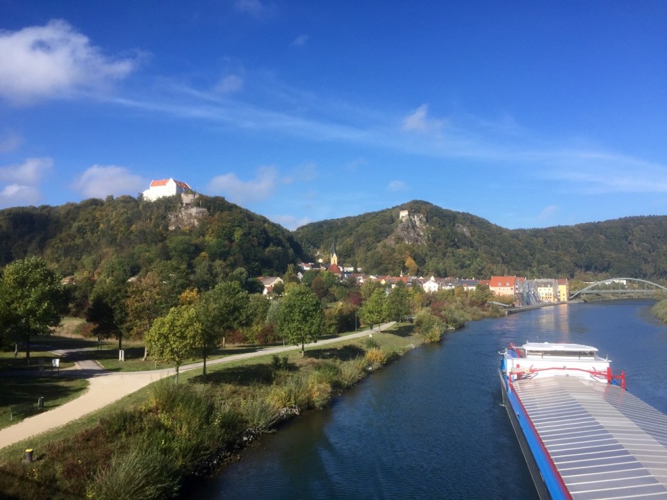 River barge 2 - with hilltop castle