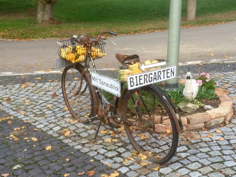 My kind of sign; bike and beer!