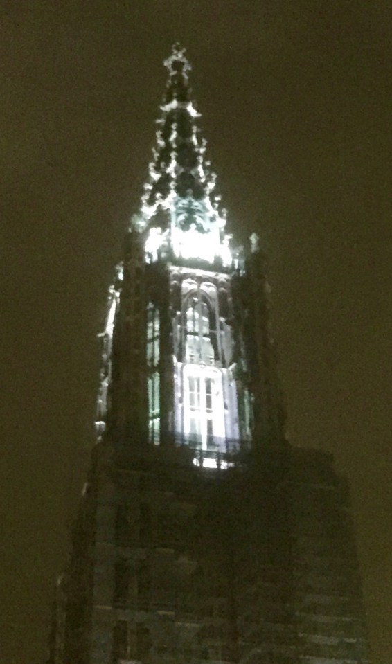 Ulm cathedral at night
