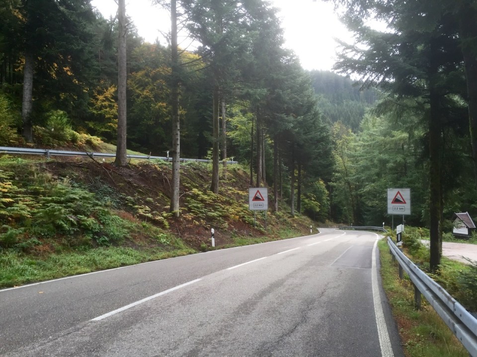 Steep descent and hairpins