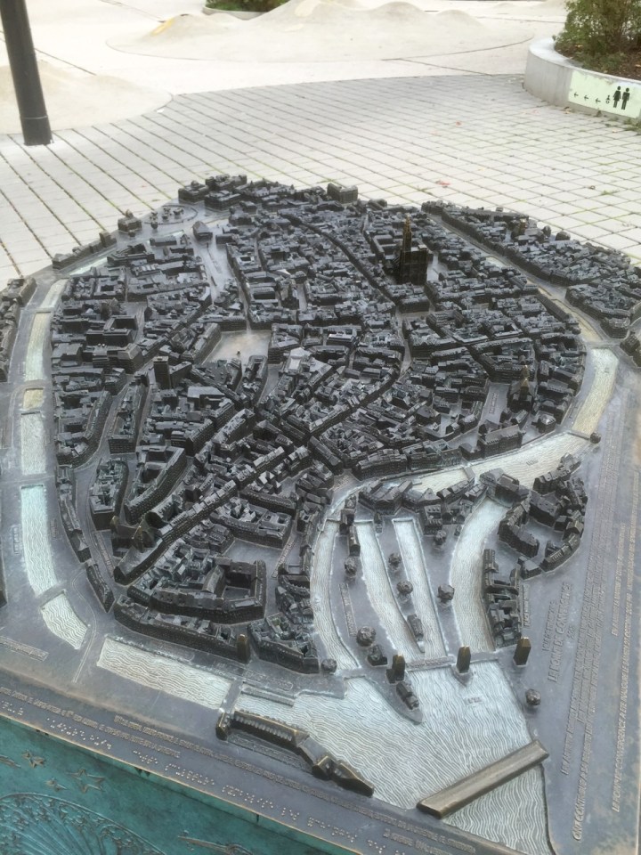 Model of the old city of Strasbourg