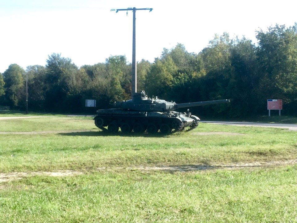 Army base and tanks near Suippes, Champagne-Ardenne