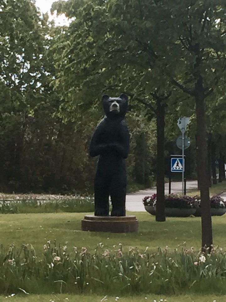 It's a bear, statue unfortunately, in Sweden