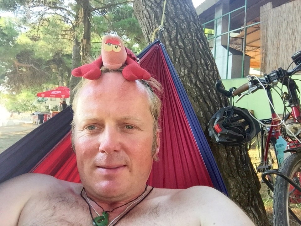 Me and Lobster hanging out in my hammock, very exotic